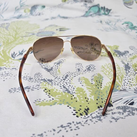 Tory Burch Women's Aviator Sunglasses Gold Tone Frames TY6010 420/13 57-14 135 - Picture 7 of 15